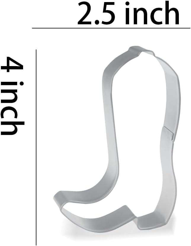 Keewah Cowboy Cookie Cutter - 2 Piece - 4” Hat, 4.5” Boot - Stainless Steel
