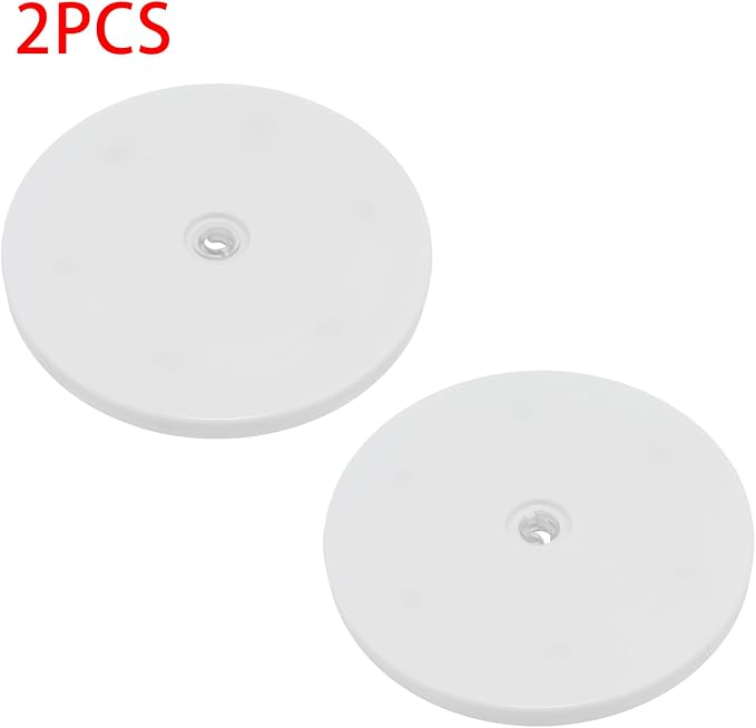 2Pcs White Acrylic Lazy Susan 6 Inch Turntable Organizer Bearings | Mini Lazy Susan, Small Lazy Susan Turntable, 360° Rotating Swivel Plate for Spice Rack, Cosmetic, Cake, Pantry, DIY Display