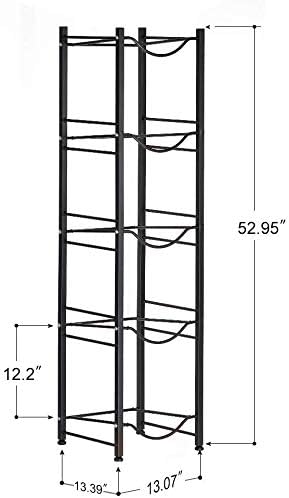LIANTRAL Water Cooler Jug Rack, 5-Tier Heavy Duty Water Bottle Holder Storage Rack for 5 Gallon Water Dispenser, Save Space (Black)… | 5-Tier Black,Heavy-Duty Steel,Rustproof,Easy Assembly,Floor Protection,Save Space, Detachable,Perfect for Home, Kitchen