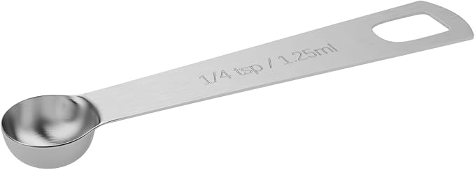 1PCS 1/4tsp(1.25ml) Measuring Spoon, Stainless Steel Teaspoon | High Precision, Food-Grade, ‌Rust-Free, Dishwasher-Safe, Easy-Read Markings, Multi-Purpose, Sturdy & Durable