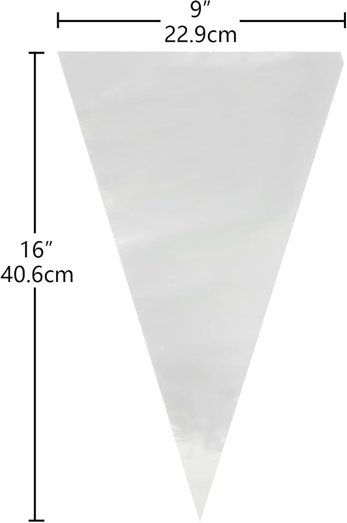 Piping Bag - Disposable Cake Decorating Bag | Pastry Bag 56 Count, 16 inch, Clear, Tipless Icing Bags, Cream Frosting and Cookie Decoration (Packaging May Vary)