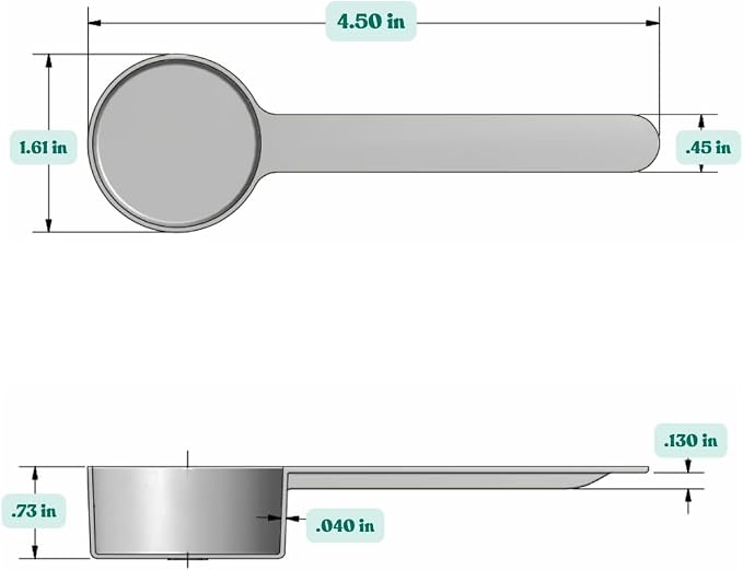 4 Teaspoon (20 mL) Long Handle Plastic Measuring Spoon for Coffee, Protein Powder, Pet Food, Spices, Grains, Dry Goods – Food-Grade BPA-Free (Pack of 5)