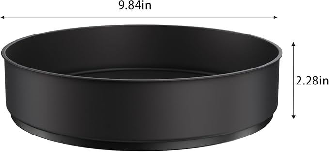 VAEHOLD Lazy Susan Stainless Steel Black Spice Rack Turntable for Pantry Cabinet - Decorative Trays Storage Containers Organizer for Kitchen Cabinet, Snacks, Bathroom (10 inches)