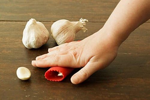 Cestari Silicone Garlic Peeler Roller Tube – Effortless Garlic Skin Remover | BPA-Free, Odor-Resistant, Dishwasher Safe Fast, Mess-Free Prep Kitchen Tool – Red, for Home Cooks and Chefs