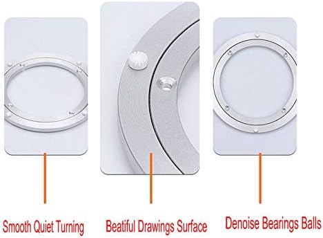 Aluminum Heavy Duty Lazy Susan Rotating Turntable Bearing Swivel Plate Hardware for Dining-Table (18 inch (12mm))