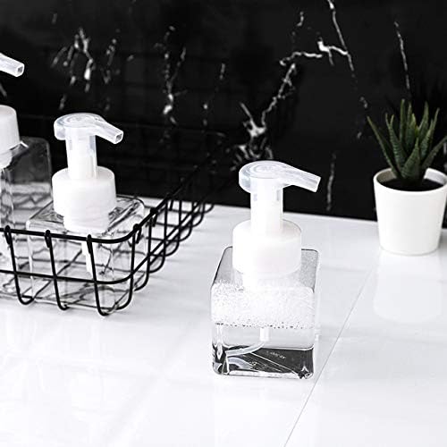 Foaming Soap Dispenser, 9oz Plastic Refillable Pump Bottle, 2 Pack, Clear | Hand Dispenser for Liquid Soap, Shampoo & Body Wash – Saves Soap with Rich Foam, Reusable, Easy to Refill, BPA-Free