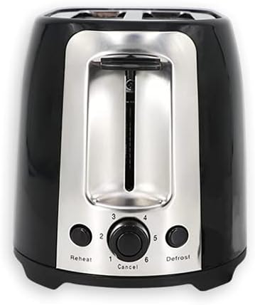 EUROSTAR ET750B 2-Slice Cool Touch Wide-Slot Toaster, Black