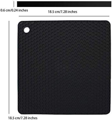 Silicone Trivets for Hot Dishes, Pots and Pans, Hot Pads for Kitchen, Blue Silicone Pot Holders Mats for Kitchen Quartz Counter Heat Resistant Mat, Flexible Table Trivet Mat Set 4