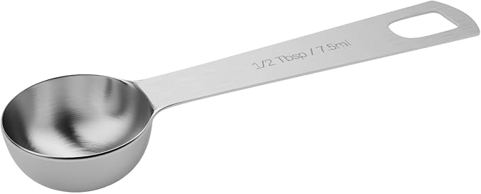 1PCS 1/2Tbsp(1.5tsp, 7.5ml) Measuring Spoon, Stainless Steel Teaspoon | High Precision, Food-Grade, ‌Rust-Free, Dishwasher-Safe, Easy-Read Markings, Multi-Purpose, Sturdy & Durable