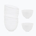 Small Silicone Face Mask Mixing Bowls, White 10 Pack, for Facial | Soft flexible construction, non-stick surface, 3.3-inch size, reusable, easy cleaning, batch prep, clay blends and skincare