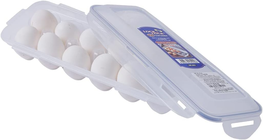 LocknLock Easy Essentials Specialty Dozen Egg Storage Container, 12-Cup (Pack of 3)
