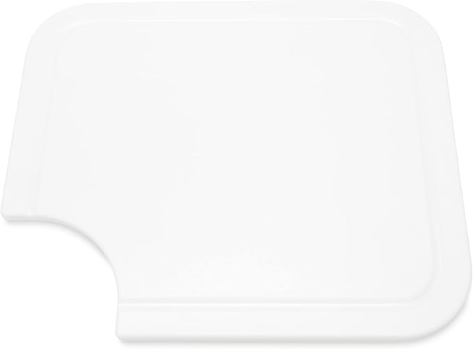 Camco Camper/RV Sink Mate Cutting Board | Features Built-In Juice Groove & Cut Corner for Scrap Disposal | Designed w/Adjustable Rubber Feet for Different Sink Sizes | Expand Kitchen Workspace (43857) | Adjustable rubber feet fit 10x14, 11x13-1/4 and 1...
