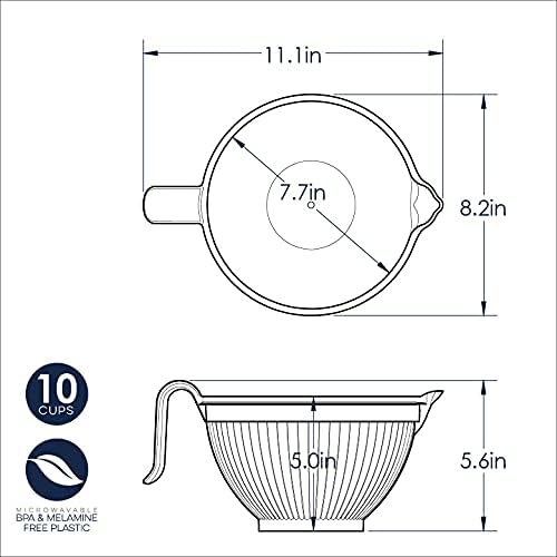 Nordic Ware Better Batter Bowl, White, 10 Cups