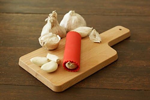 Cestari Silicone Garlic Peeler Roller Tube – Effortless Garlic Skin Remover | BPA-Free, Odor-Resistant, Dishwasher Safe Fast, Mess-Free Prep Kitchen Tool – Red, for Home Cooks and Chefs