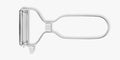 ARCOS Julienne Peeler. Professional Chrome-Plated Cutter. 5.5 Inch Stainless Steel Kitchen Tool for Precise Cutting. Chef's Gadget with Ergonomic Design. Silver Color