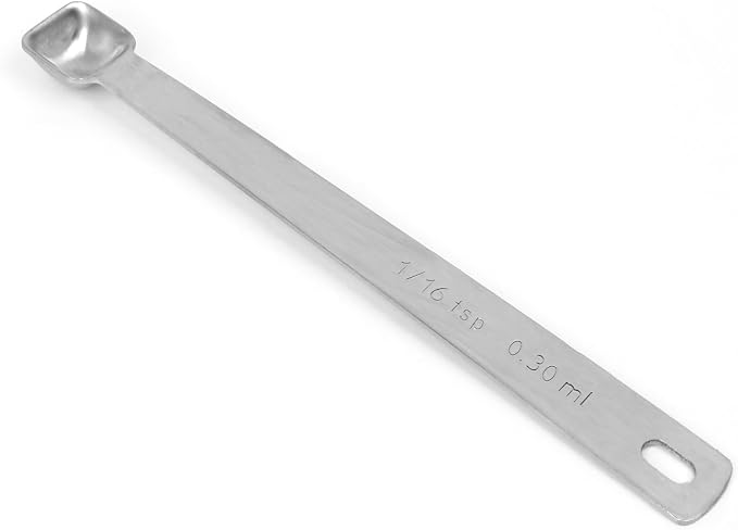 1PCS 1/16tsp(0.3ml) Tiny Measuring Spoon, Small Teaspoon for Tiny Amounts | High Precision, Food-Grade Stainless Steel, ‌Rust-Free, Dishwasher-Safe, Easy-Read Markings, Multi-Purpose, Sturdy & Durable