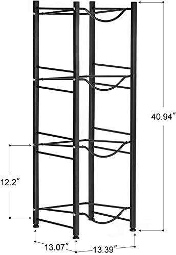 LIANTRAL Water Cooler Jug Rack, 4-Tier Heavy Duty Water Bottle Holder Storage Rack for 5 Gallon Water Dispenser, 5 Gallon Water bottle Holder, 5 Gallon Water Jug Holder | 4-Tier Black,Heavy-Duty Steel,Rustproof,Easy Assembly,Floor Protection,Save Space...