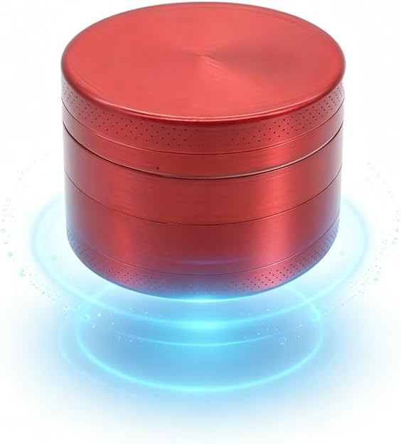 2.5-Inch Zinc Alloy Spice Grinder, Compact Portable Design with Storage Compartment, Essential Kitchen Tool - red