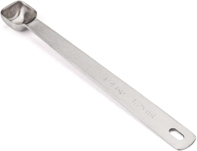 1PCS 1/4tsp(1.25ml) Tiny Measuring Spoon, Small Teaspoon for Tiny Amounts | High Precision, Food-Grade Stainless Steel, ‌Rust-Free, Dishwasher-Safe, Easy-Read Markings, Multi-Purpose, Sturdy & Durable