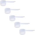 Plastic Measuring Scoop, (29.6 cc | 2 Tablespoon | 1/8 Cup | 29.6 mL) Long Handle Spoons for Powders, Granules, Coffee, Pet Food, Baking Supplies, Protein and Other Dry Goods, BPA Free (Set of 5)