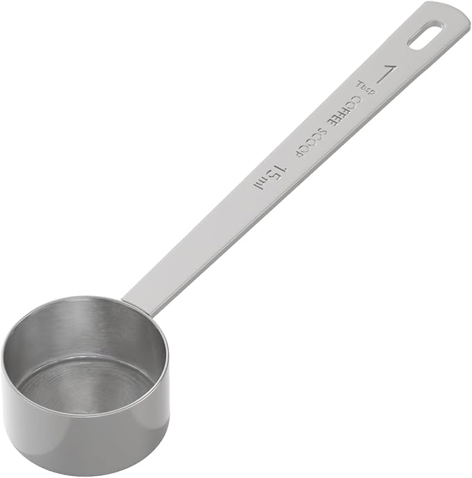 1PCS Long Handle Coffee Scoop, 1Tbsp(15ml) Measuring Spoon | 5.8” Length, Food-Grade Stainless Steel, Accurate Measurement, Dishwasher-Safe, Engraved Marking, Coffee Ritual Essential