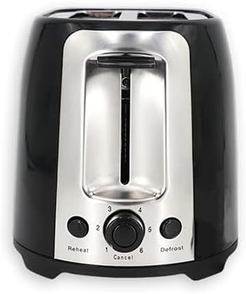 EUROSTAR ET750B 2-Slice Cool Touch Wide-Slot Toaster, Black