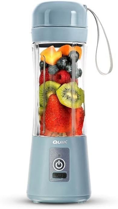 Portable Blender - Cordless 13oz. Personal Blender for Shakes and Smoothies, Licuadora, BPA Free, USB-C Rechargeable, Mini juicer for Travel, Leakproof, Juicer Cup, Ice Crush (Gray)