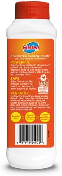 Glisten Washer Magic Washing Machine Cleaner and Deodorizer, 3 Bottles, Multicolor