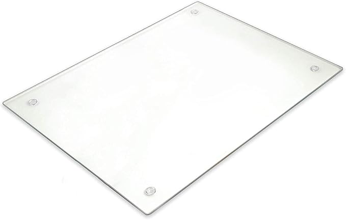 Tempered Glass Cutting Board – Long Lasting Clear Glass – Scratch Resistant, Heat Resistant, Shatter Resistant, Dishwasher Safe. 14 X 18 Inch