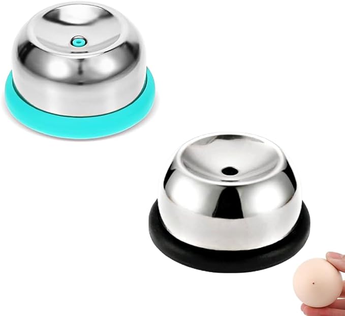 Egg Piercer Set with Stainless Steel Pin, Secret to 1-Second Shell Removal, 2-Pack Egg Hole Puncher Poker with Non-Slip Base, Blue & Green, Perfect for Hard and Soft Boiled Eggs