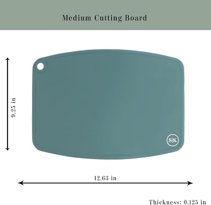 3-Piece Premium Silicone Cutting Board Set, Flexible, Non-Slip, Knife-Friendly. BPA Free, Non-Toxic, 100% Food-Grade Silicone