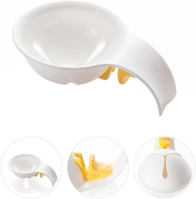 1pc White Egg White Yolk Separator,Egg Separator for Raw Eggs,Bowl-Clip and Yolk Separator Strainer for Baking Cakes,Kitchen Gadget Cooking Specialty Tools and Gadgets