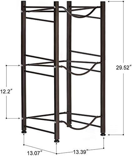 Water Cooler Jug Rack, Water Bottle Storage Rack,5 Gallon Water Dispenser | 3-Tier Dark Brown,Heavy-Duty Steel,Rustproof,Easy Assembly,Floor Protection,Save Space, Detachable,Perfect for Home, Kitchen