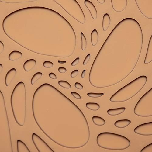 7 x 7 Hive Interlocking Silicone Trivet, BPA, PVC-Free, Heat Resistant Up to 675°F, Non Slip, Protects Table from Heat, Amber Color, Pack of 1