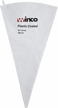 Winco PBC-24 Pastry Bag Cotton with Plastic Coating, 24-Inch,White,Medium | Great for Icing, Frosting, Pastries and Cake Decorating