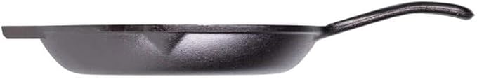 Lodge Chef Collection 10" Pre-Seasoned Cast Iron Skillet - Kitchen Essential for Frying & Searing