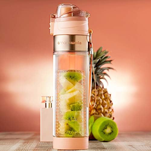 MAMI WATA Fruit Infuser Water Bottle – 24 oz BPA-Free Tritan Fruit Infused Plastic Water Bottle for Women Recipes eBook & Insulating Sleeve & Gift Box
