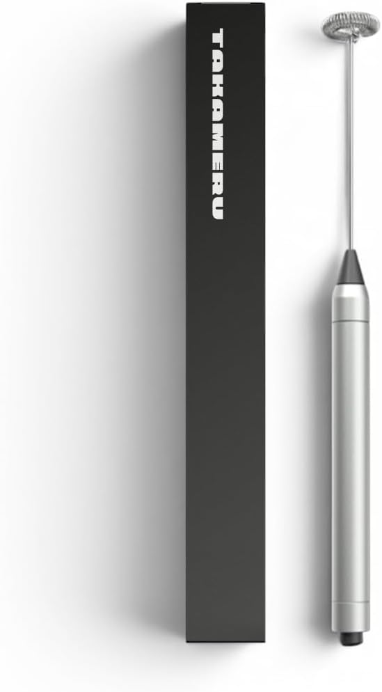 Handheld Milk Frother & Drink Mixer, 12000 RPM for Coffee, Matcha & Mixed Drinks, Silver