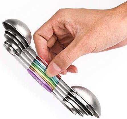 Magnetic Measuring Spoons Set Dual Sided Stackable Magnetic Spoons