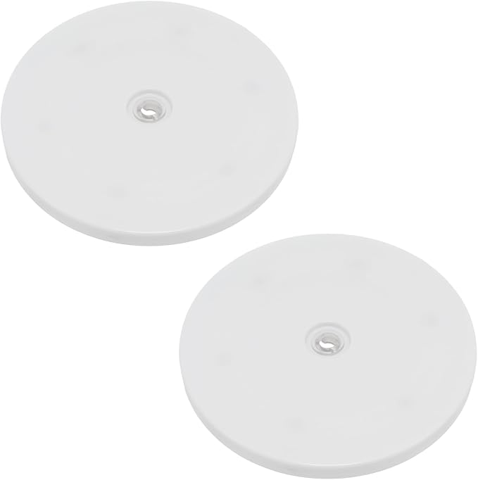 2Pcs White Acrylic Lazy Susan 6 Inch Turntable Organizer Bearings | Mini Lazy Susan, Small Lazy Susan Turntable, 360° Rotating Swivel Plate for Spice Rack, Cosmetic, Cake, Pantry, DIY Display