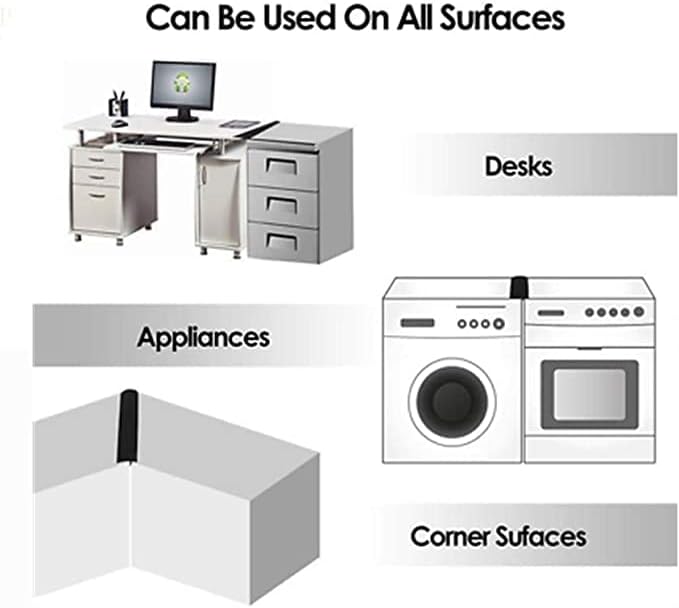 Stove Gap Covers (2 Pack), Easy to Clean Gap Fillers Between Counters and Stovetops, Oven, Washer，Furniture Easy to Install Heat Resistant, Black 25 Inches