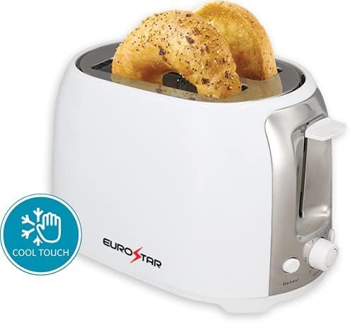 EUROSTAR ET752W 2-Slice Extra Wide-Slot Toaster, White