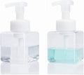 Foaming Soap Dispenser, 9oz Plastic Refillable Pump Bottle, 2 Pack, Clear | Hand Dispenser for Liquid Soap, Shampoo & Body Wash – Saves Soap with Rich Foam, Reusable, Easy to Refill, BPA-Free