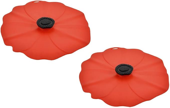 Charles Viancin - Poppy Silicone Lid for Food Storage and Cooking - Airtight Seal on Any Smooth Rim Surface - BPA-Free - Oven, Microwave, Freezer, Stovetop and Dishwasher Safe (Drink Covers)