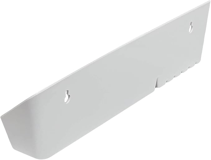 11" Kitchen Sink Front Tip-Out Accessory Trays with Mounting Screws, White, 2 Pack (Conventional Open Tray and Accessory Tray with Ring Holder and Soap Dish) Hinges are Not Included