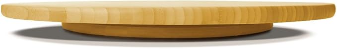 20 Inch Extra Large Bamboo Wood Lazy Susan Turntable for Dining Table Top | 100% solid bamboo top and base with smooth 360 rotation to easily share dishes, condiments, and snacks at the table