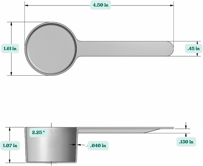 2 Tablespoon (1 Oz. | 6 Teaspoon | 29.6 mL) Long Handle Plastic Measuring Spoon for Coffee, Protein Powder, Spices, Grains, Dry Goods – Food-Grade BPA-Free (Pack of 5)