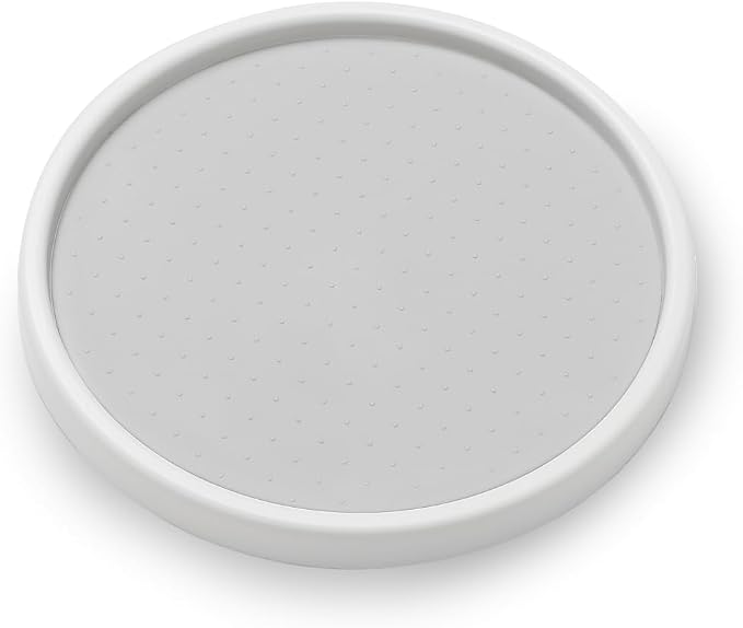 madesmart Classic 10 Inch Turntable, White | non slip feet, wide base, smooth spinning access, spices snacks bottles, cabinet pantry use, woman owned