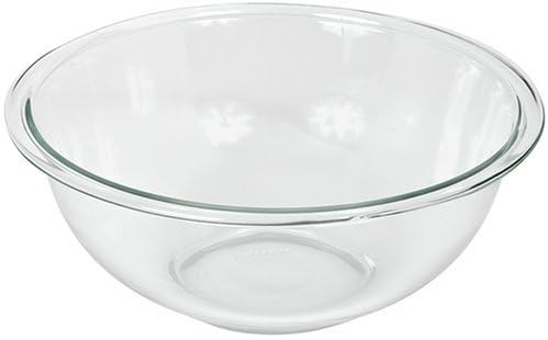 Pyrex 325 (2.5Qt) Glass Mixing Bowl - Made in USA | Tempered Glass | Thick Glass Walls | Wide Rim | Nesting Design | Mixing Bowl | Refrigerator & Freezer Safe | Dishwasher Safe