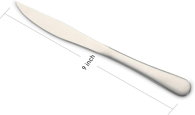 20-Piece Steak Knife and Dinner Fork Set for 10, Stainless Steel Serrated Steak Knives and Dinner Forks, Mirror Polished Flatware Set, Dishwasher Safe